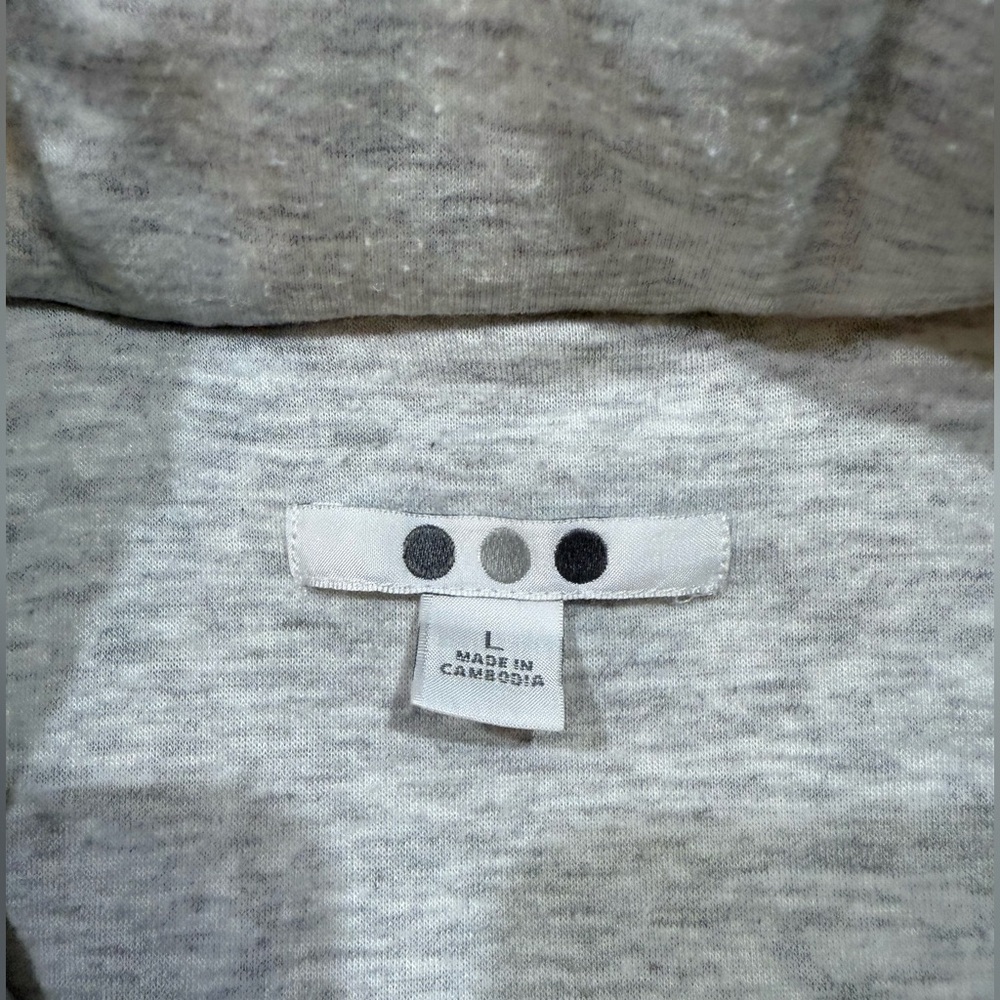 Three Dots Knitted Puffer jacket size Large women’s gray light jacket - Picture 6 of 10